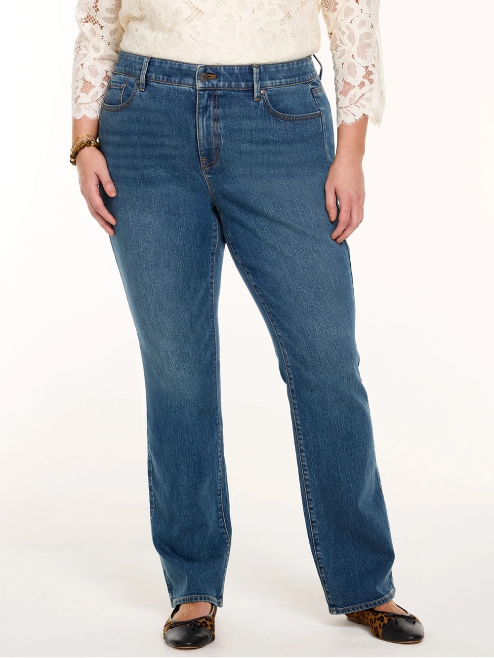 Talbots Barely Boot Jean Curvy Esme Wash Size 18 Minimalist Casual Effortless